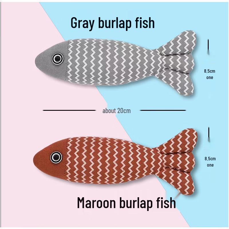 Realistic Plush Fish Cat Chew Toy