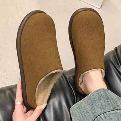 Fashion Women Slippers New Thick Sole Indoor Couples Slippers Winter Household Warm Fluffy Slippers Plush Home Cotton Shoes Slides Women