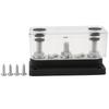 Power Distribution Block with Cover M8 Terminal Stud M4 Terminal Screw 12‑48V 150A for Cars Trucks RVs Boats Black