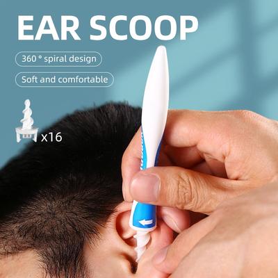16 Ohrreinigungsset, Ohrlöffel, Ohrenschmalz-Reinigung, Silikon, weiche Spirale, Schönheitspflege-Gadget, tragbares Set für die persönliche Hygiene