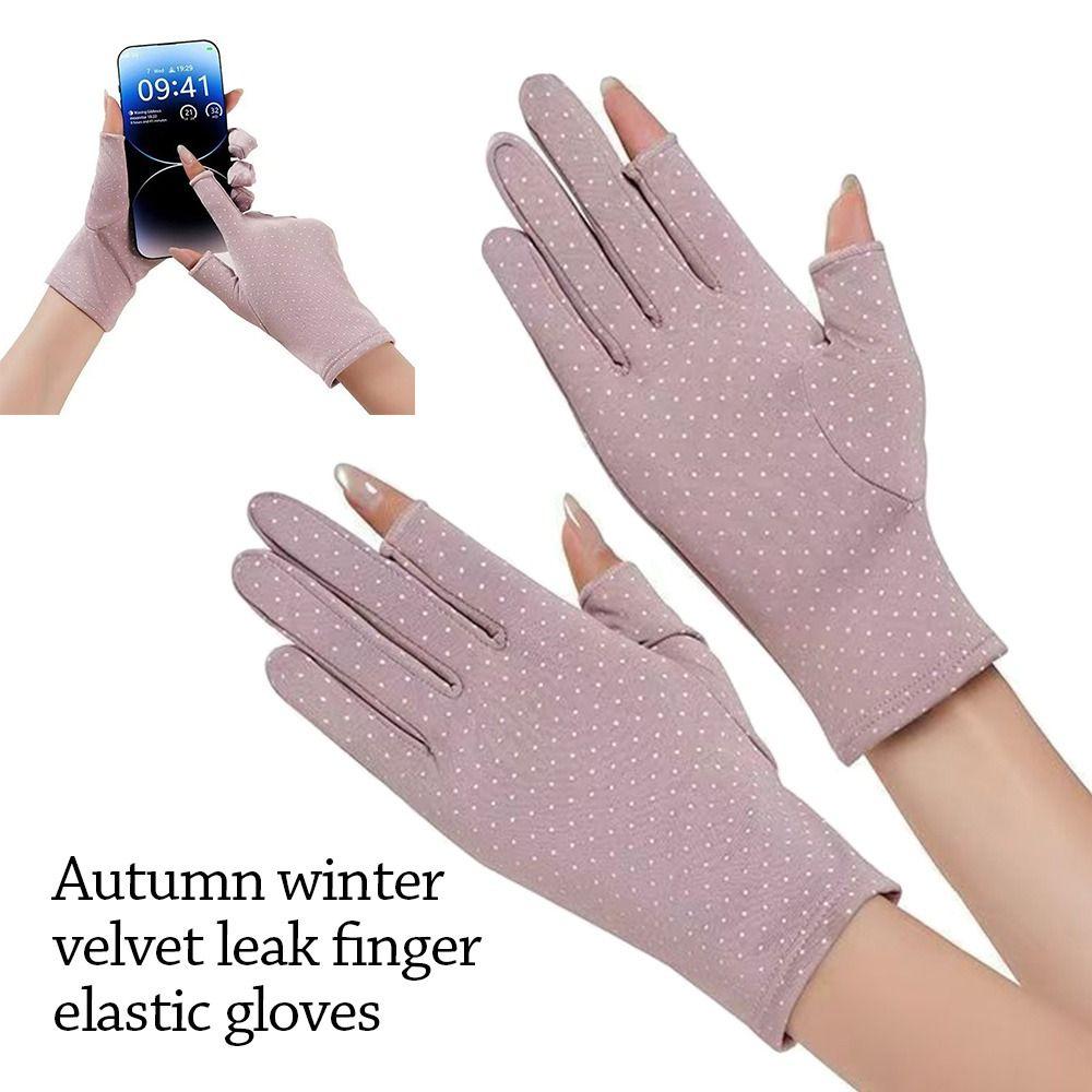 Lining Fleece Women's Winter Gloves Warm Driving Gloves Fashion Velvet  Mittens  Running