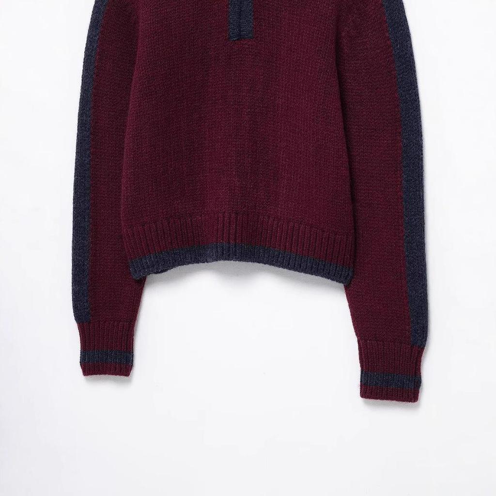 TAOP&ZA Spring/Summer Women's Knitted Sweater with Turn-Down Collar