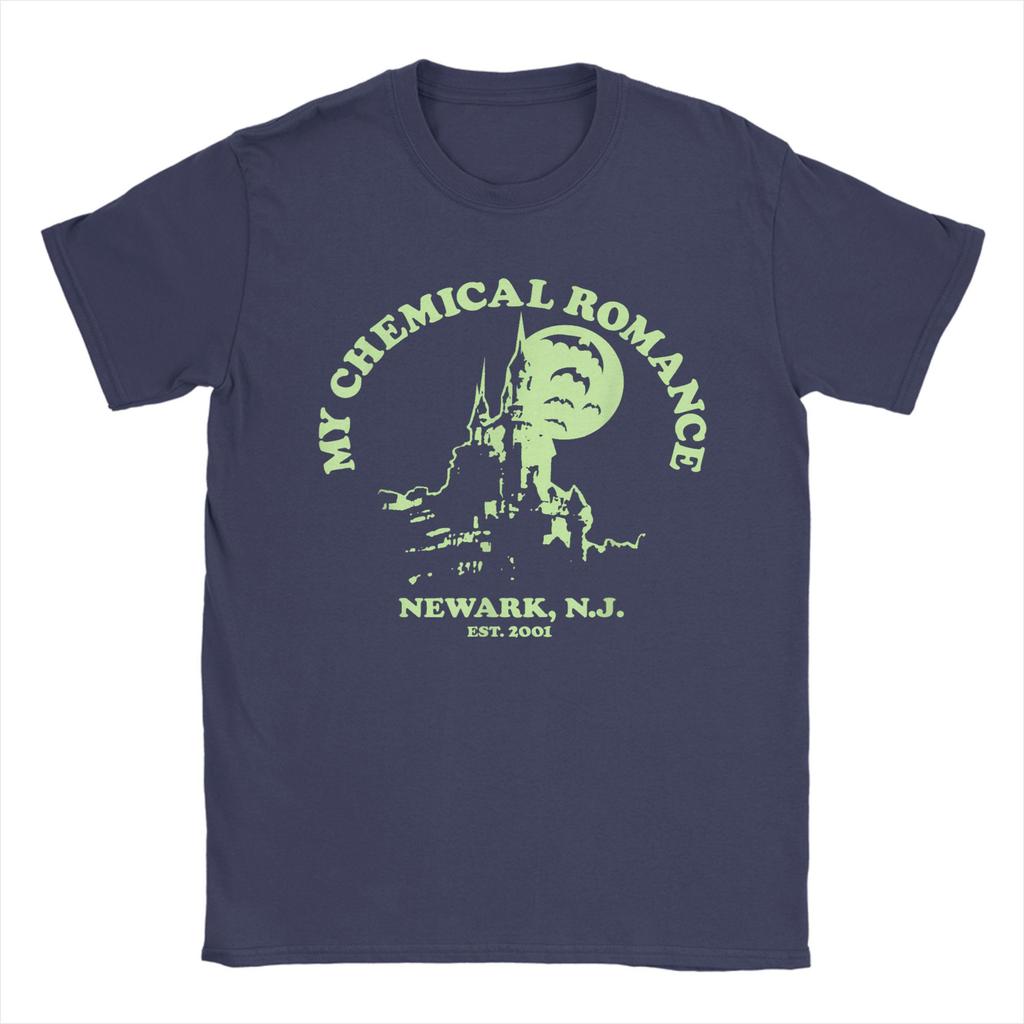 My Chemical Romance Haunted Castle Katoenen T-shirt Voor Mannen Zomer T-shirts Ronde Hals Mode T-shirt Grote Maten Groothandel Tops