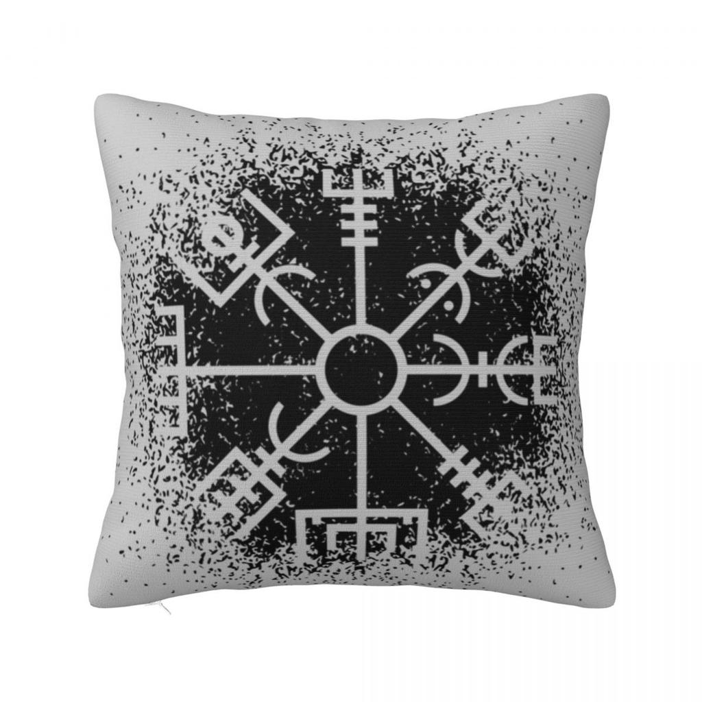 Viking Compass Vegvisir Square Pillowcase Cushion Cover Pillow Case Throw Pillow Cover for Home Bedroom Car