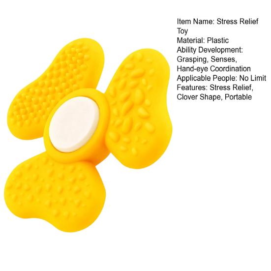 Koniczyna Odstresowująca Zabawka Sensoryczna Fidget Spinner Ergonomiczna Przenośna Podróżna Antystresowa 3 Tekstury Masaż Koniczyna Spinner Zabawka Dekompresyjna