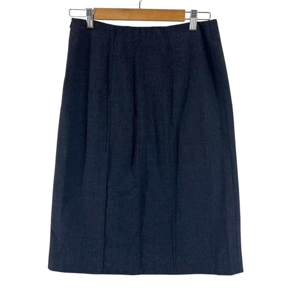 Alberta Ferretti Plain Skirt Gray Women Used