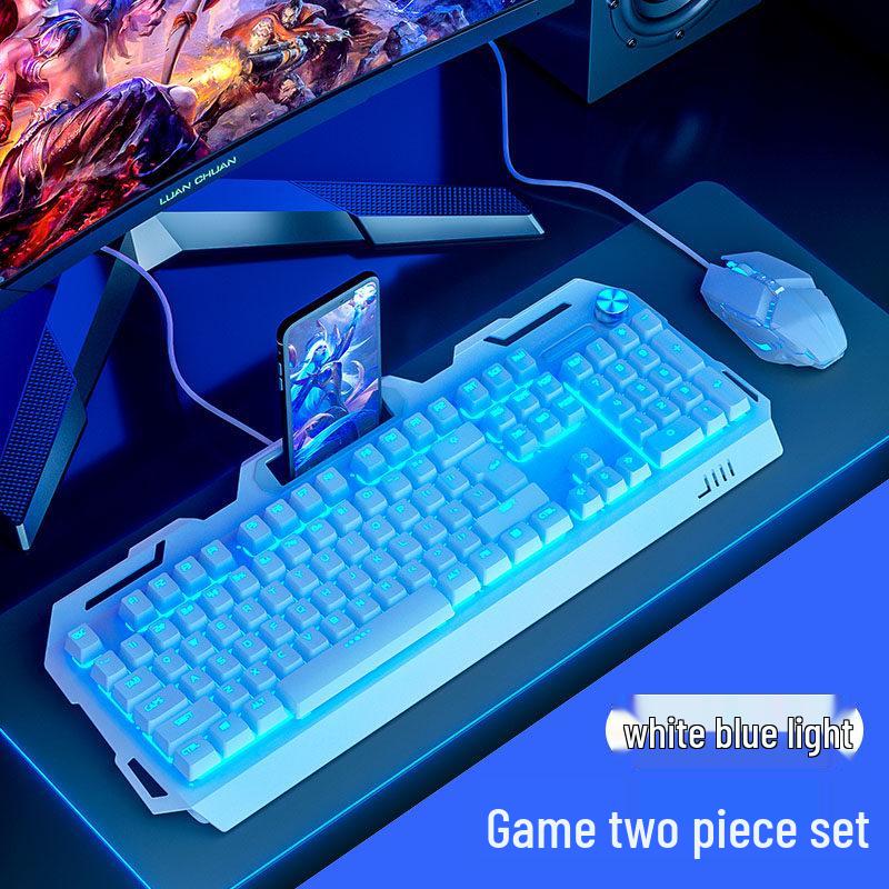 Esports Mechanical-Feel Keyboard, Mouse & Headset Combo for Laptops & Desktops