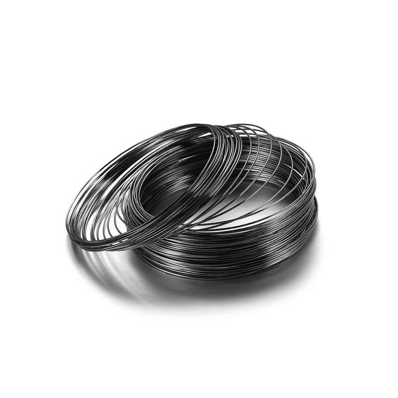 100 Loops Jewelry Memory Wire Beading Wire for Necklace Bracelet Earring Craft Making Supplies 0.6mm Stainless steel Metal Coil
