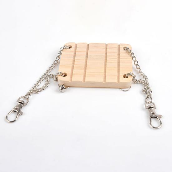Small Pet Hamster Mice Squirrel Wooden Swing Playing Toy Cage Hanging Decor