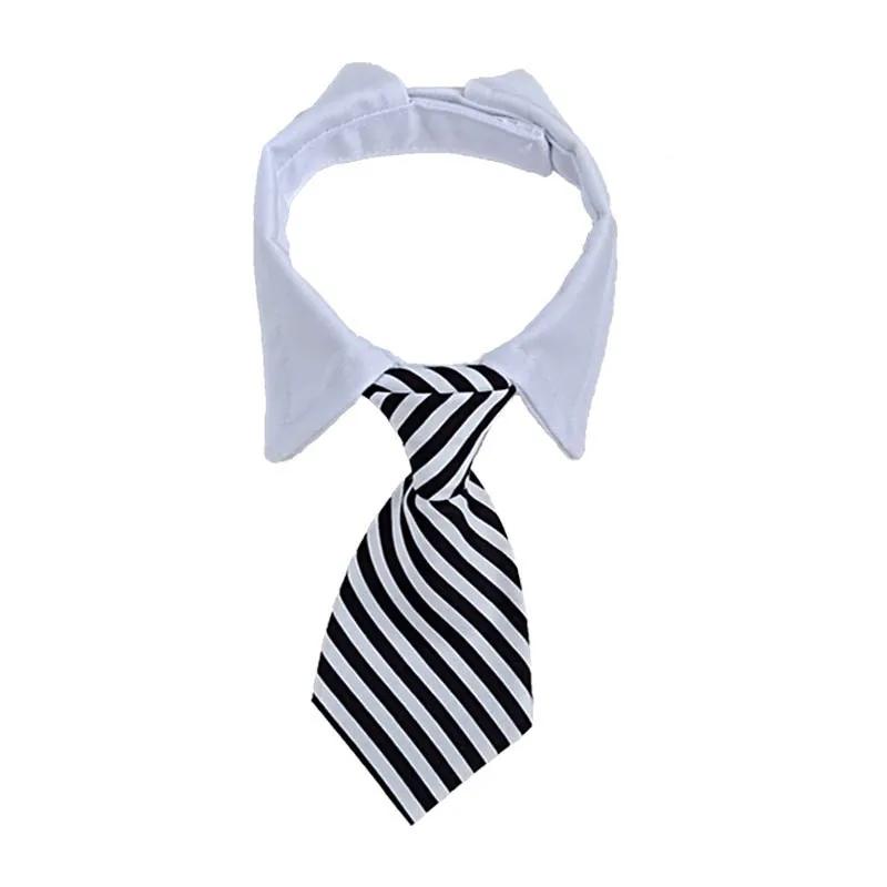 2025 Dog Cat Grooming Cat Striped Bow Tie Animal Striped Bow Tie Collar Pet Adjustable Christmas Cat Collar Pet Collar