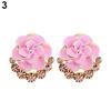 Kvinner Peon Camellia Flower Rhinestones Legering Ear Stud øredobber Party smykker