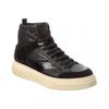 Ferragamo Leather High Top Sneaker Black
