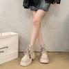 British Style Women's Fashion Arch Support Thick Sole Comfortable Shock Absorption Wear-resistant Non-slip Casual Sports Martin Boots