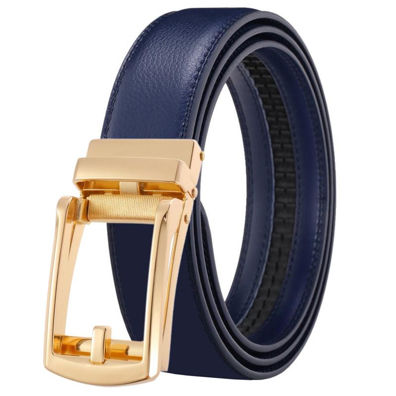 3.1cm Men's Belt Male Hollowed Out Gold Color Automatic Buckle Genuine Leather Belt for Men Strap Men Belt Cummerbunds Wedding