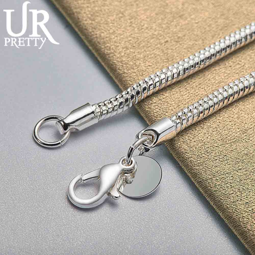 925 Sterling Silver 3MM Snake Chain Bracelet Fashionable Wedding Jewelry
