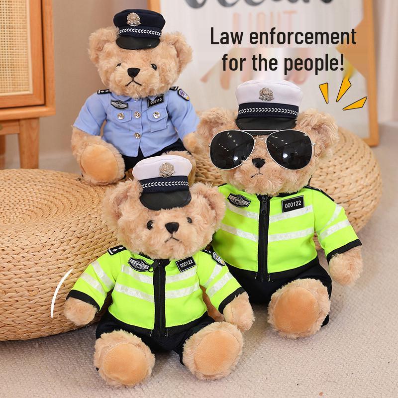 

Internet Celebrity Police Teddy Bear Plush Toy - Unisex Birthday Gift 35 cm