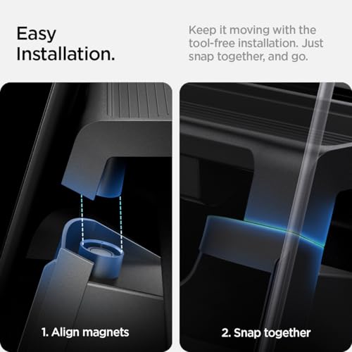 Spigen Tesla Model Y Juniper (2025) and Tesla Model 3 Highland (2025/2024) Under-Screen Storage Organizer, TO227H ACP08373 (Black)