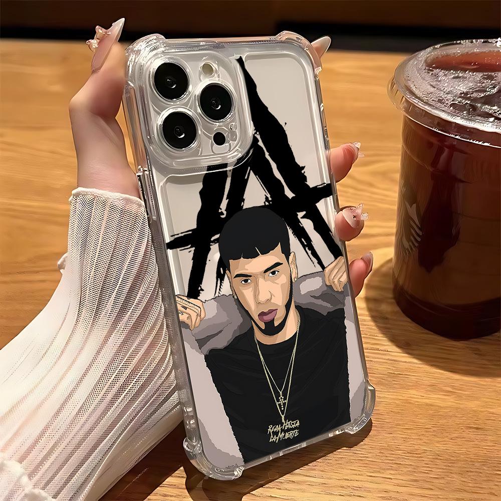 

Hot Rapper A-Anuel AA Phone Case for IPhone 16 15 14 13 12 11 Mini Pro Max X XR XSMax 8 Plus SE2020 Shockproof Transparent Cover iPhone 15