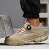 Summer Men Safety Shoes Breathable Work Sneakers Steel Toe Shoes Rotating Button Indestructible Shoes Light Protection Shoes
