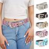 Women's Wide Waistband Shining PU Leather Strap For Western Belt For Girls Y2K Men Rhinestone F B7L6