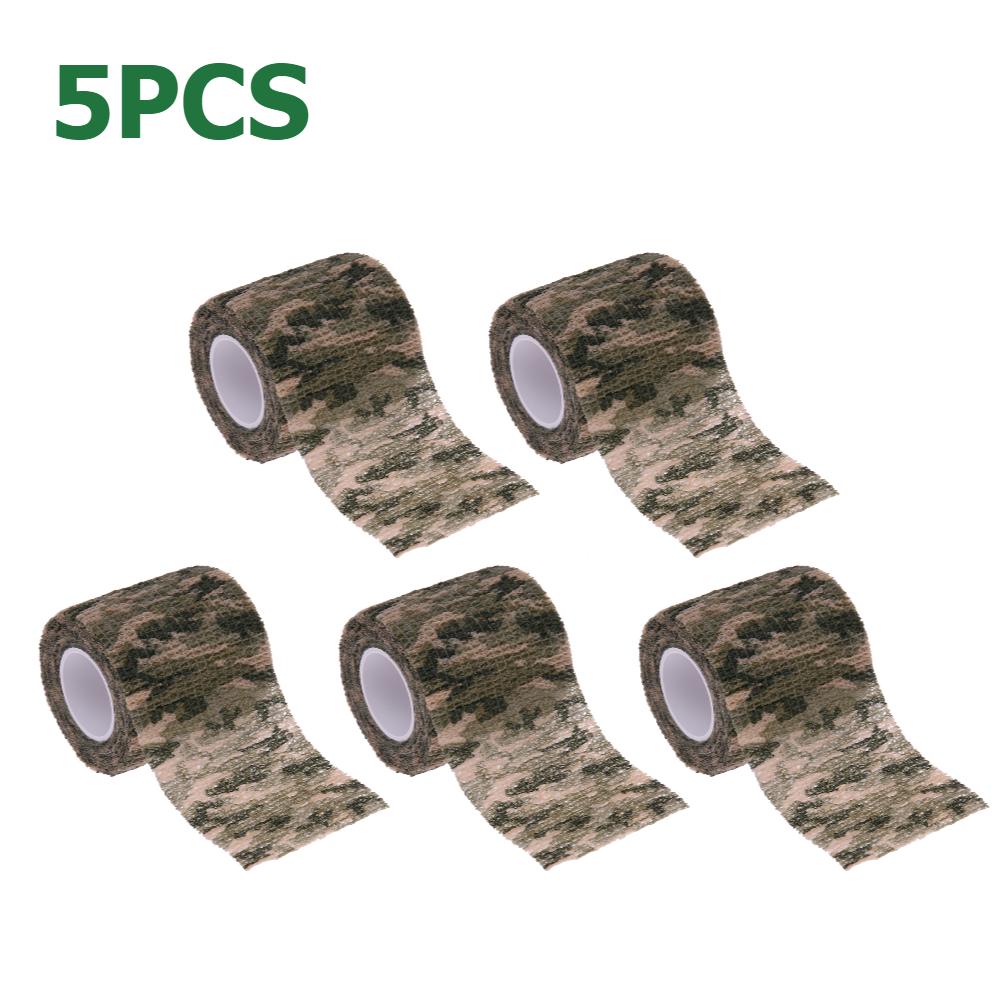 10/5/1PCS Camouflage Elastic Wrap Tape Hunt Disguise Elastoplast Sports Protector Ankle Knee Finger Arm Bandage Accessories
