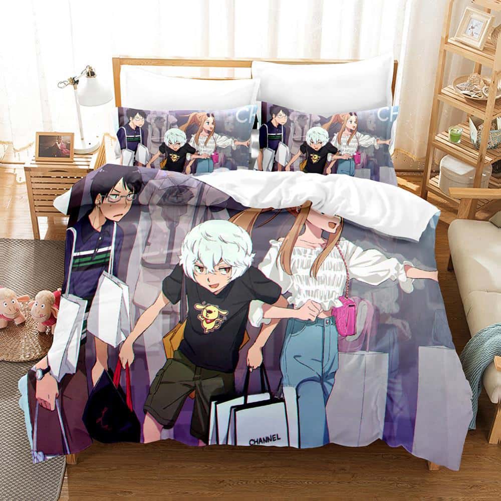 3D Print Anime World Trigger Bedding Set Single Twin Full Queen King Size Bed Set Adult Kid Bedroom Duvetcover Sets Home Textile