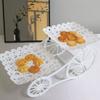 Desktop Holder White Plastic Cake Stand Multi-Tiered Bicycle Model Dessert Stand European Style Party Fruit Plate Birthday Party
