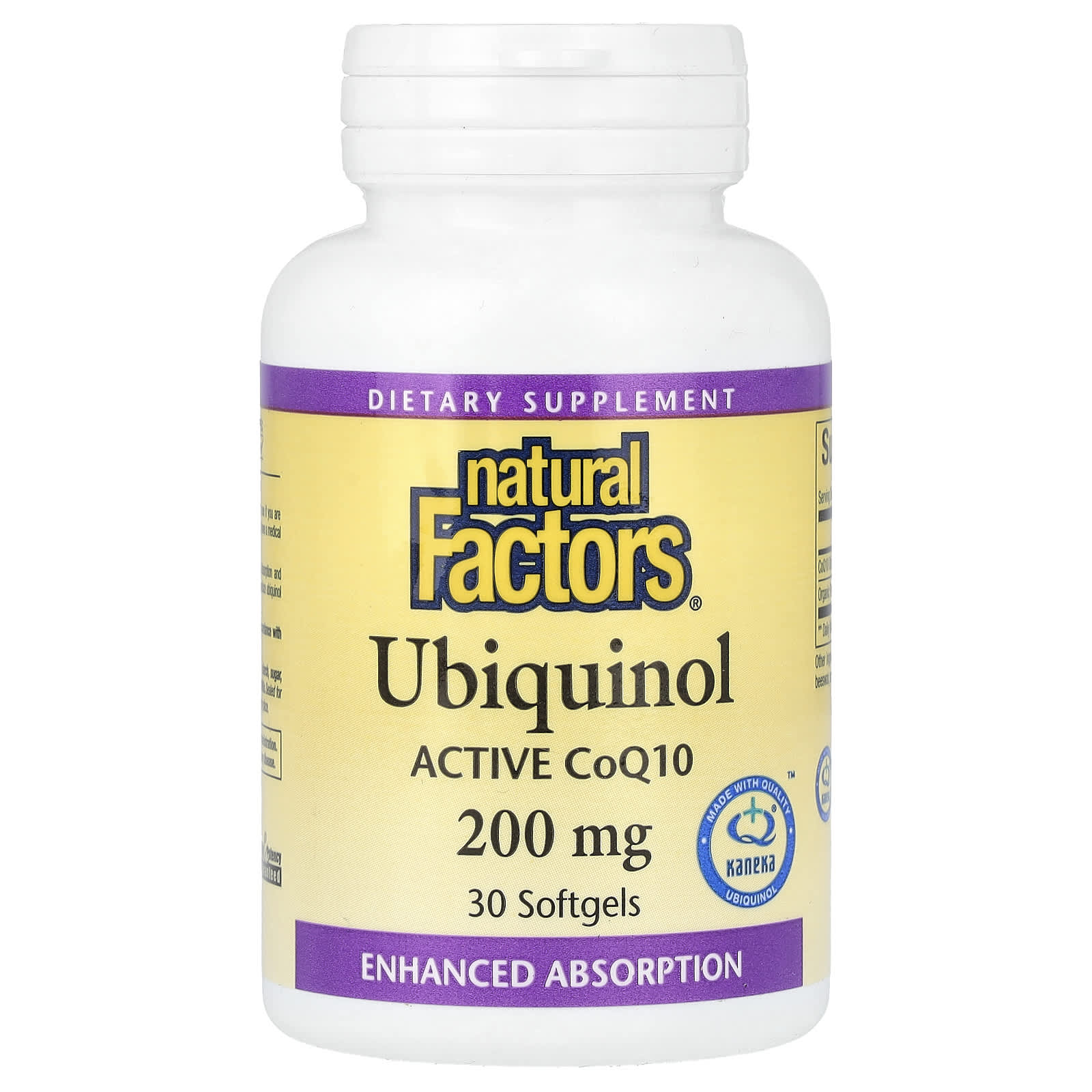 

Ubiquinol, 200 mg, 30 softgels