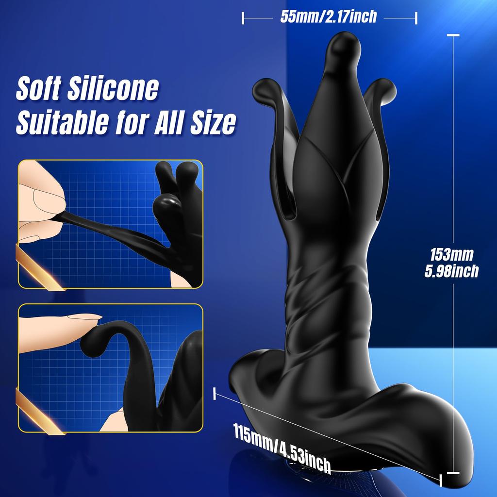 BEISAR Prostate Massager Anal Toy, Male Butt Plug, Adult Toy, Male Vibrator, 9 Vibration Modes (Tension, Pulsation, and Thrusting), App-Controlled