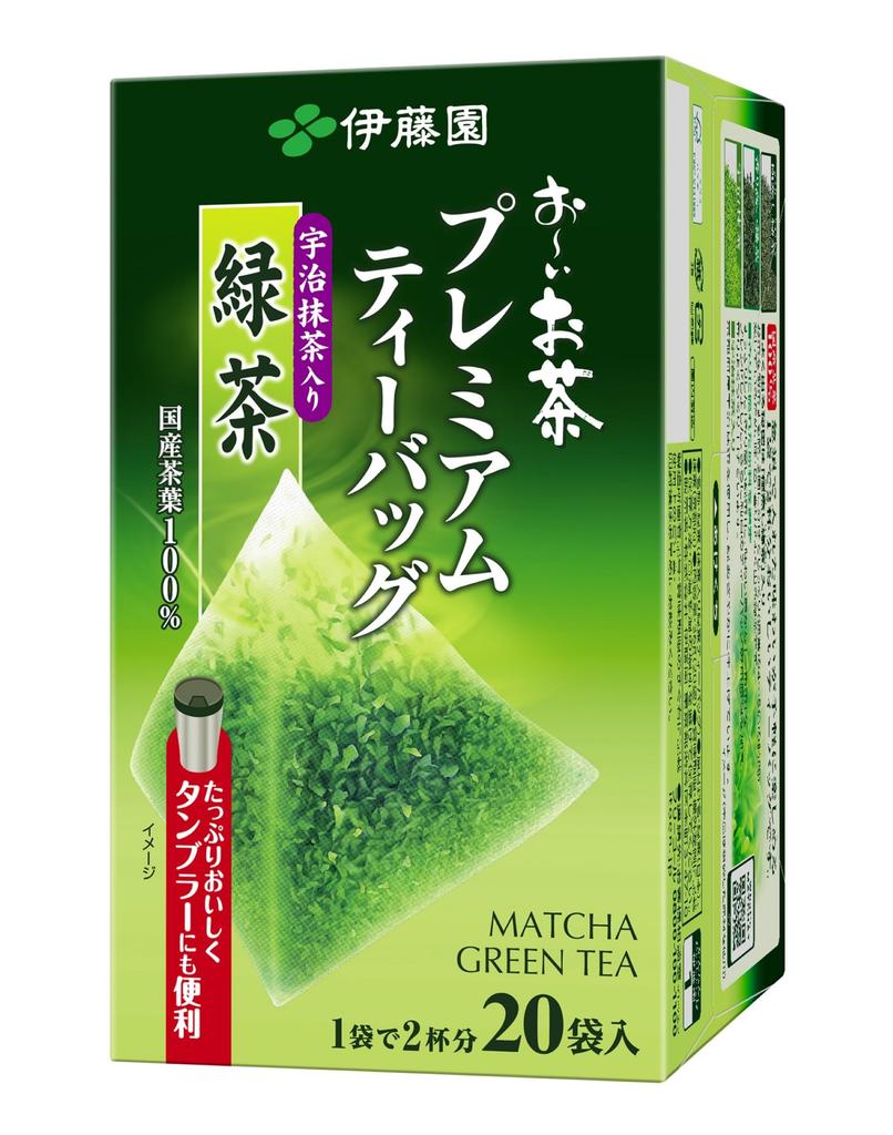 Itoen Oi Ocha Premium Tea Bags, Uji Matcha Green Tea, 1.8g X 20 Bags