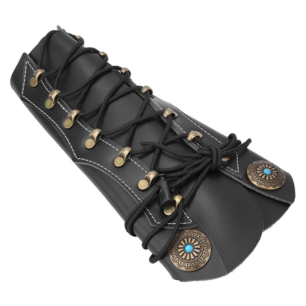 G63 Leather Archery Arm Protector Guard Armband for Shooting Hunting Archery Arrow Bow Supplies EquipmentBlack