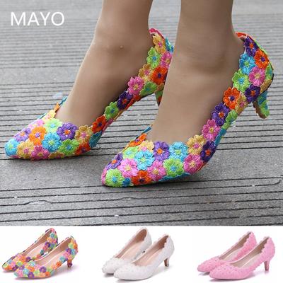 Bout Rond Broderie Chaussures//Flats Lace Party Chaussures femme Chaussures pour femmes chaussures de printemps et d/ét/é pour femmes chaussures en tissu chaussures pour femmes brod/ées