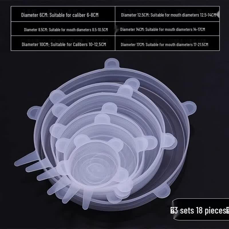 Universal Food-Grade Silicone Stretch Lids