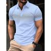 2026 Summer New Style Men's Short-Sleeved Polo Shirt with 3D Pattern Printing for Street Casual Fashion and Breathability