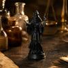 Intricate Magic Book Sculpture 3D Printed Elf Wizard Figurine, Dark Gothic Desktop Decor Ornament, Fantasy Art Statue for Shelf Tabletop Decoration