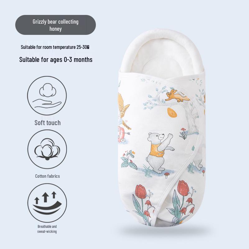 Biduole Reine Baumwolle Baby Puckdecke - Neugeborenen Anti-Schreck-Schlafsack für Frühling & Sommer