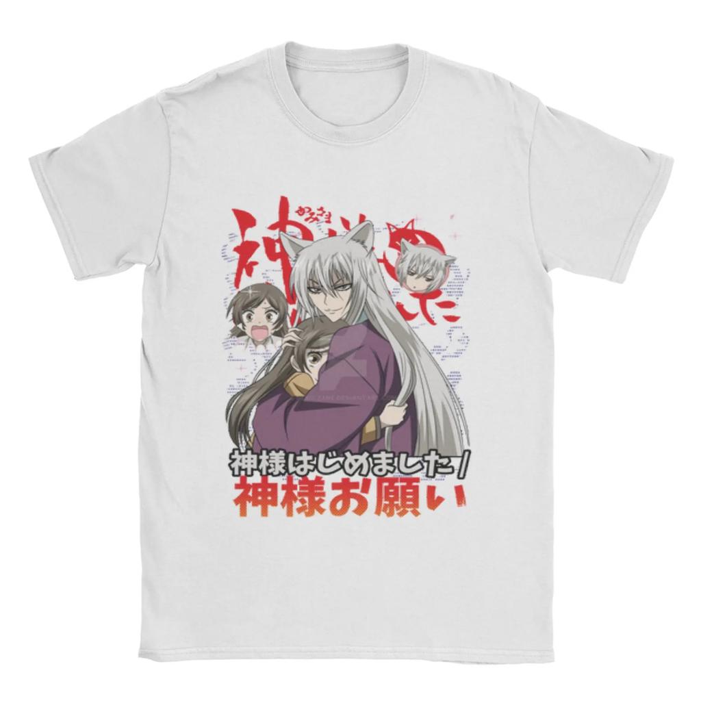 Tomoe and Nanami T-Shirt Summer Kamisama Kiss Pure Cotton T Shirts for Man Harajuku Print Tee Shirt Short Sleeve Y2K Funny Tops