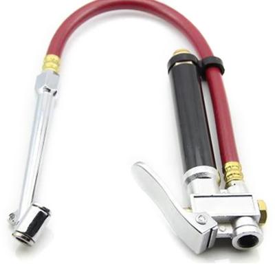 Heavy Duty 10-120 PSI Bayonet Style Inflator Gauge with Hose and 'Straight On' Chuck Wheel Tire Air Compressors