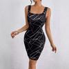 2026 Geometric Pattern Print Sexy Vest Dress