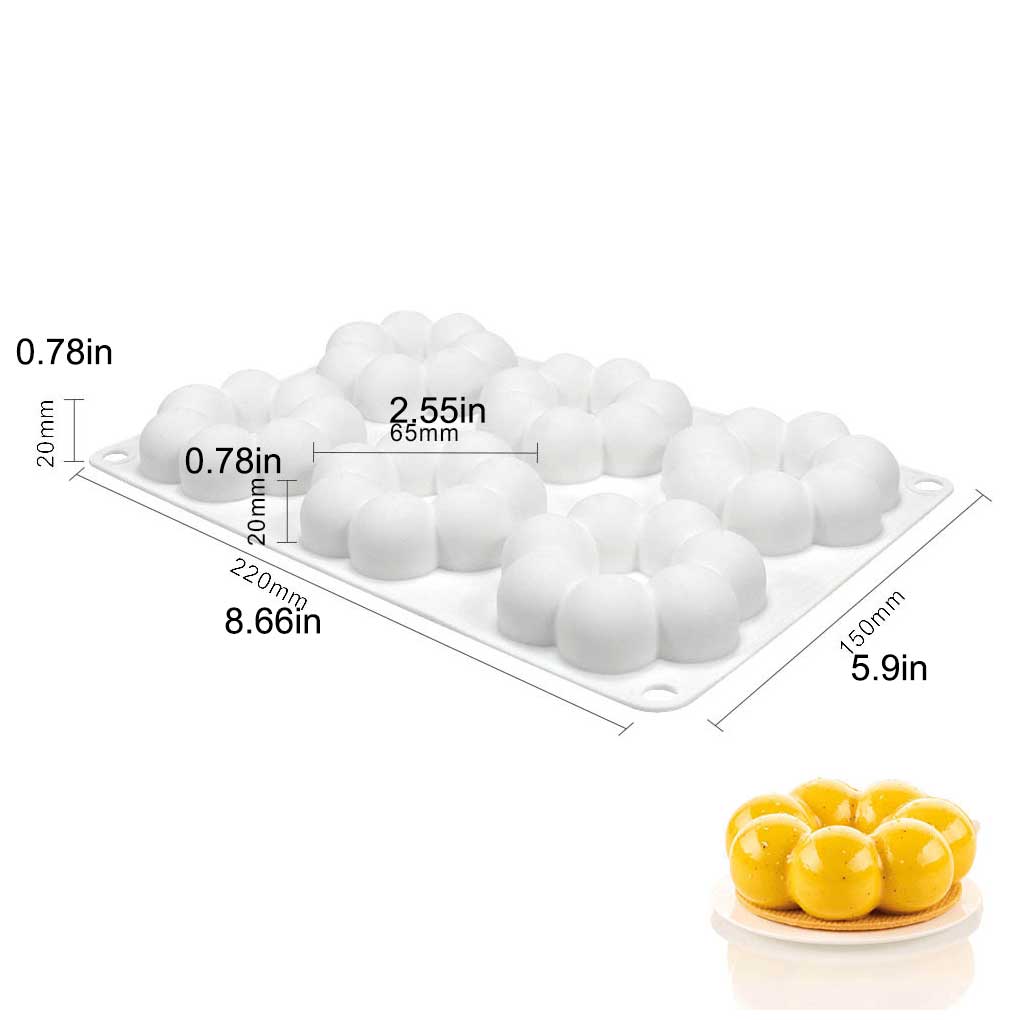 6 Cavities Pedal Silicone Mold Party Holiday Hotel Bar Cafe Cake Pudding Mould Fondant Dessert DIY Decorating Tool
