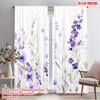 2pcs,2D Plane Printing Curtains Roller Blinds Lavender Blooms Polyester Woven (without Rod) Art Deco Festive Use for Bedroom &