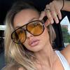 Double Bridge Retro Men Sun Glasses Anti-UV Shades Eyeglasses Women  Round  Sunglasses  Streetwear