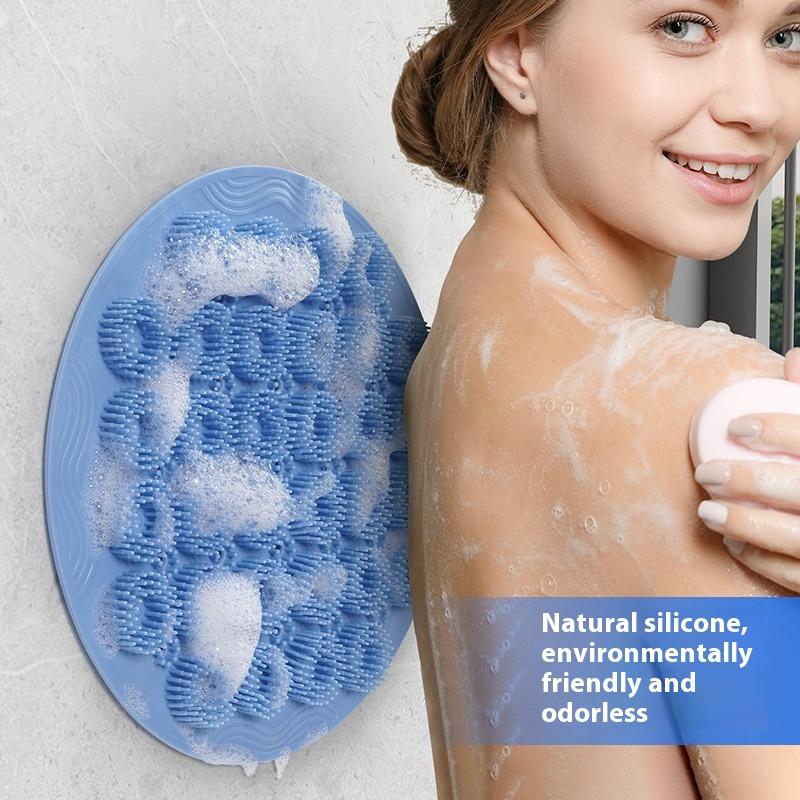 Koupelový masážní artefakt, koupelnové drhnutí stěn, líné silikonové masírování zad, bez žádosti o pomoc, koupelová houba, přísavka, masírování zad a nohou
