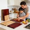 Book Cutting Board Set 4 Piece Wooden Chopping Mat with Stand Wooden Book Cutting Board Set for Charcuterie Kitchen Home