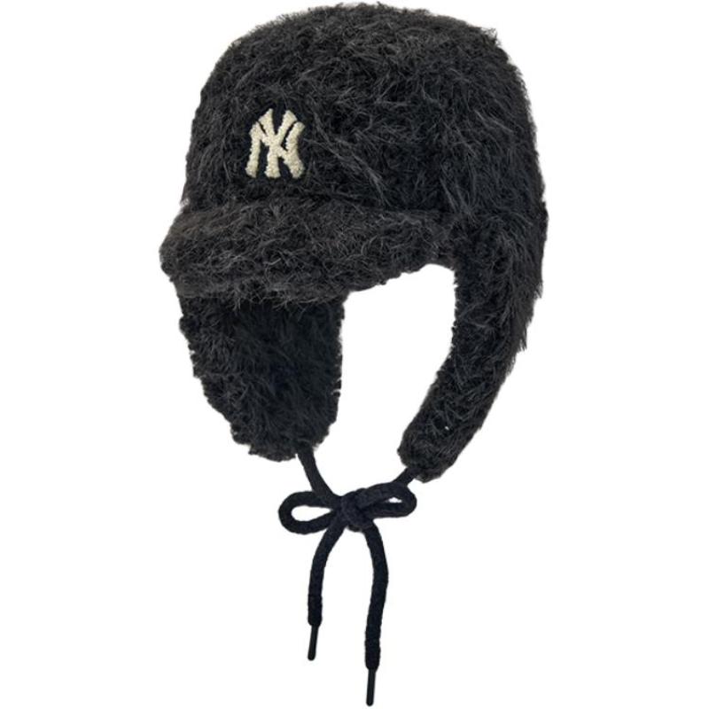MLB Trapper Hats Unisex Cream/Black/Light Pink Fashion 3AWMB0256