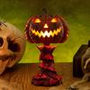 Pumpkin Night Light Halloween Horror Skeleton Ghost Witch Pumpkin Lantern Resin LED Tabletop Lamp for Gothic Room Desk Decorr