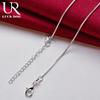 925 Sterling Silver Solid Clover Pendant Box Chain Fashionable Wedding Jewelry
