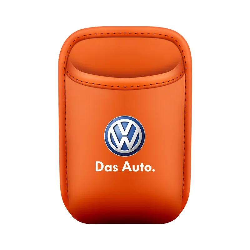 The multi-functional leather storage case for car water cups is suitable For VW Volkswagen Polo Tiguan Passat Golf Jetta Lavida