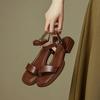 Fashion Summer Sandals for Women Fashion Leather Casual Sandal Elegant Simple Style Women Sandals Outdoor Flat Sandal Sandalias De Mujer