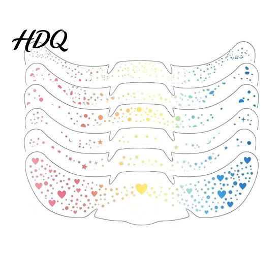 Freckle Stickers for Face 6Pcs Holographic Stickers Shimmer Temporary Tattoos with Waterproof Flash Spot Design Adhesive Easy Apply Remove